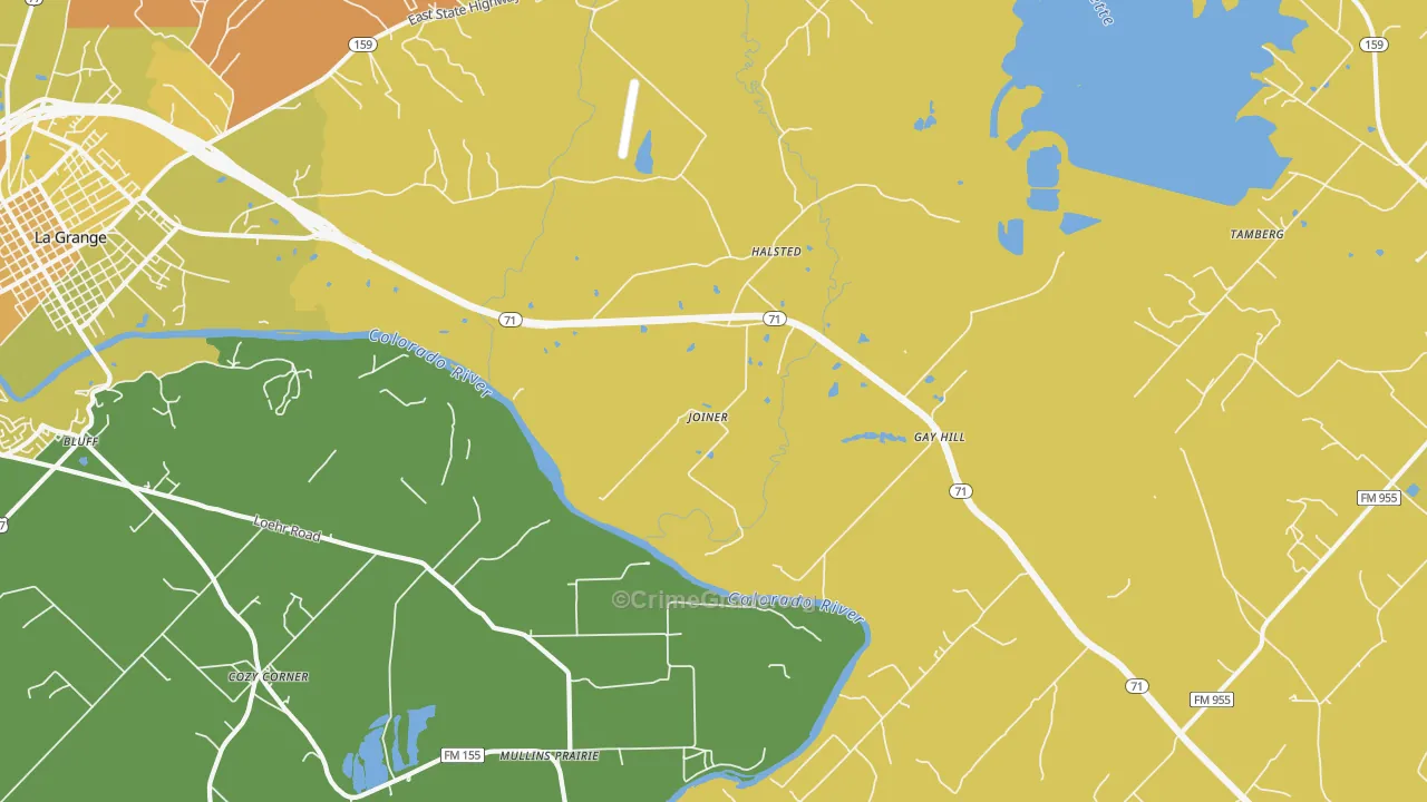 Halsted, TX Map of Murder Rates