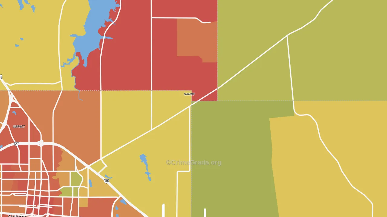 Hamby, TX Map of Murder Rates