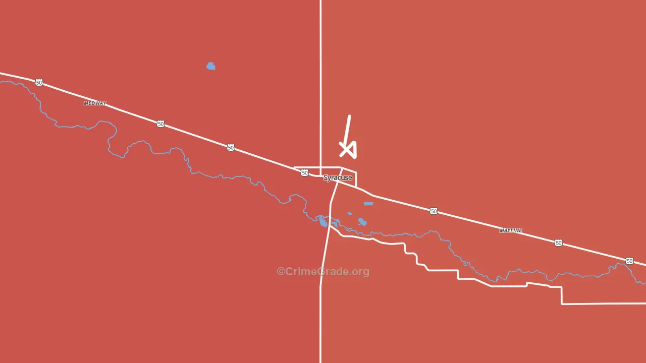 Hamilton County, KS Map of Murder Rates