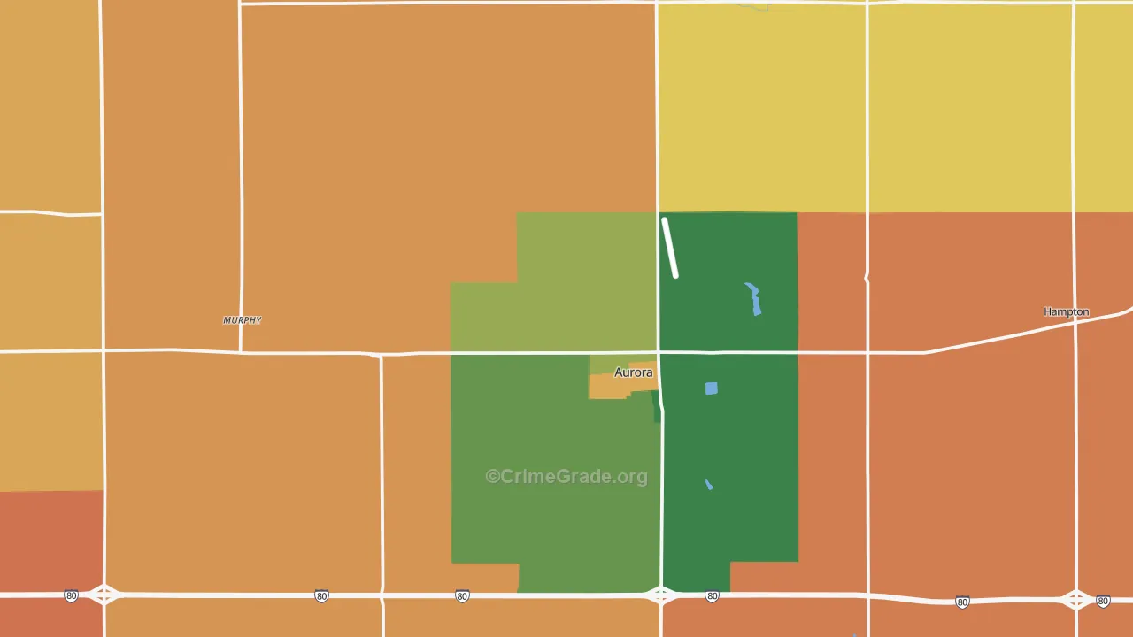 Hamilton County, NE Map of Murder Rates