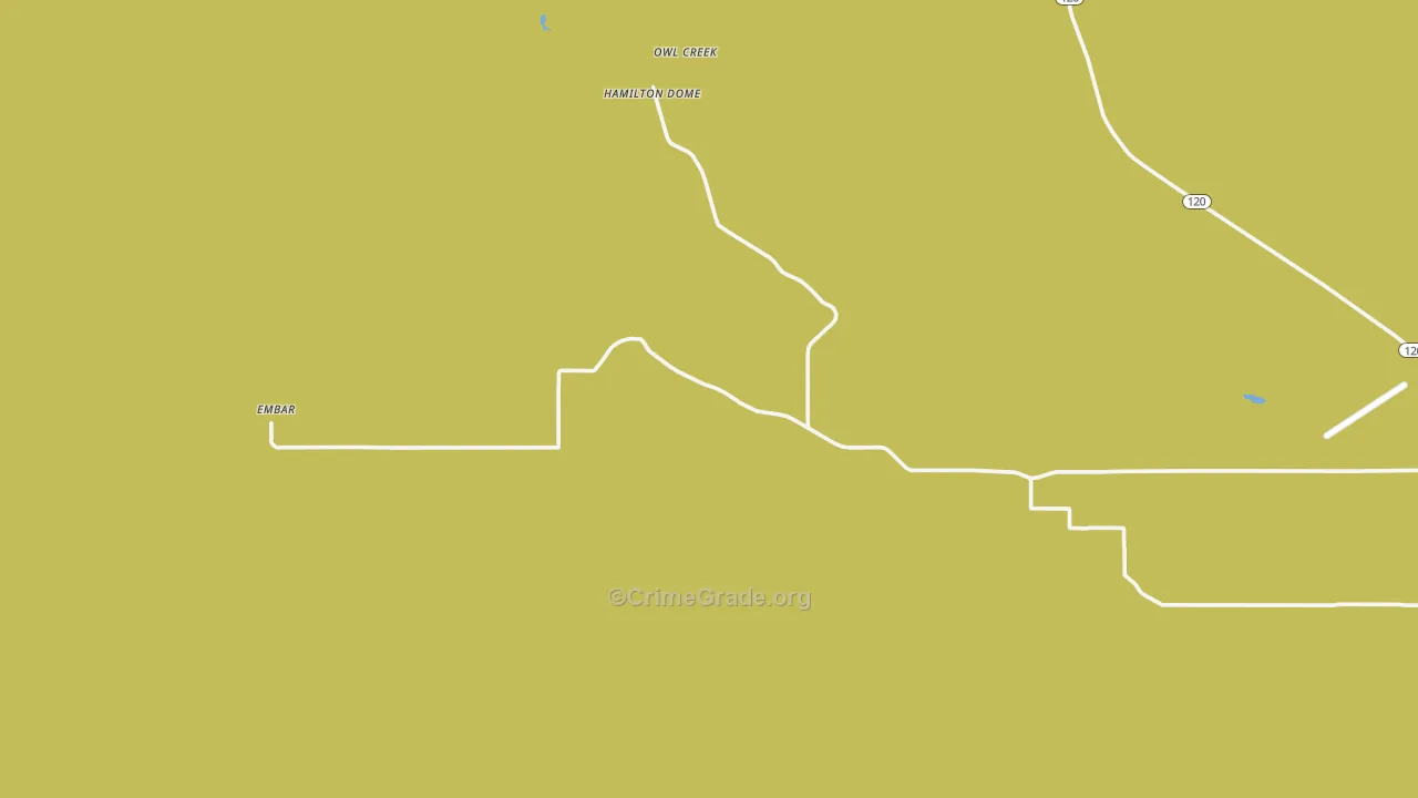 Hamilton Dome, WY Map of Murder Rates