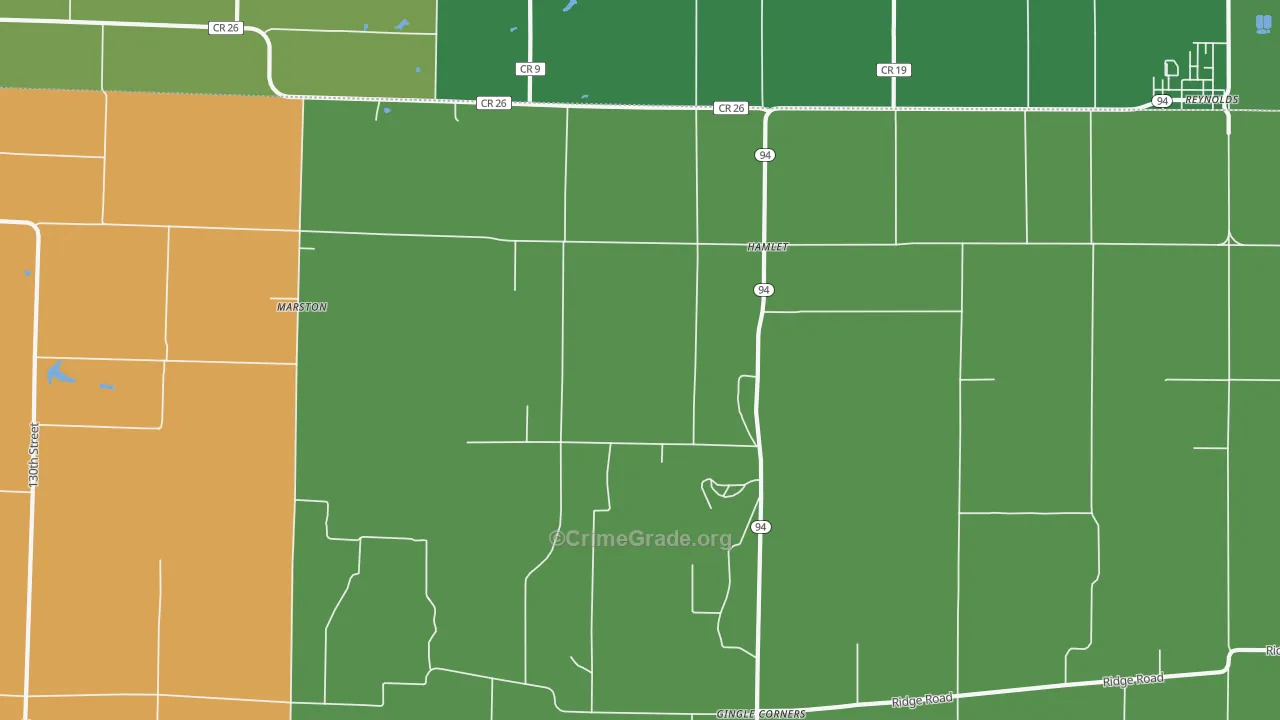 Hamlet, IL Map of Murder Rates