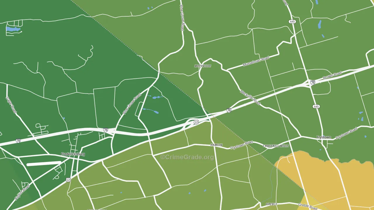 Hamlin, PA Map of Murder Rates