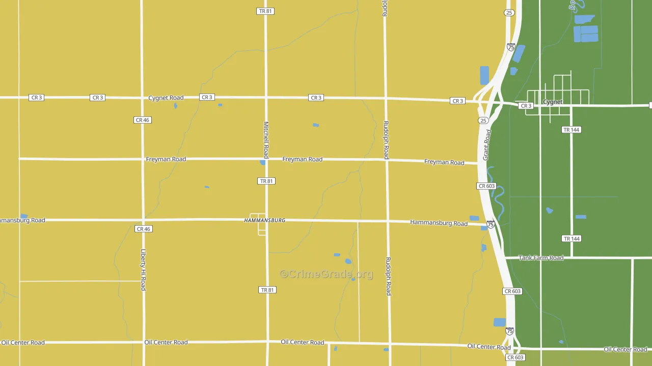 Hammansburg, OH Map of Murder Rates
