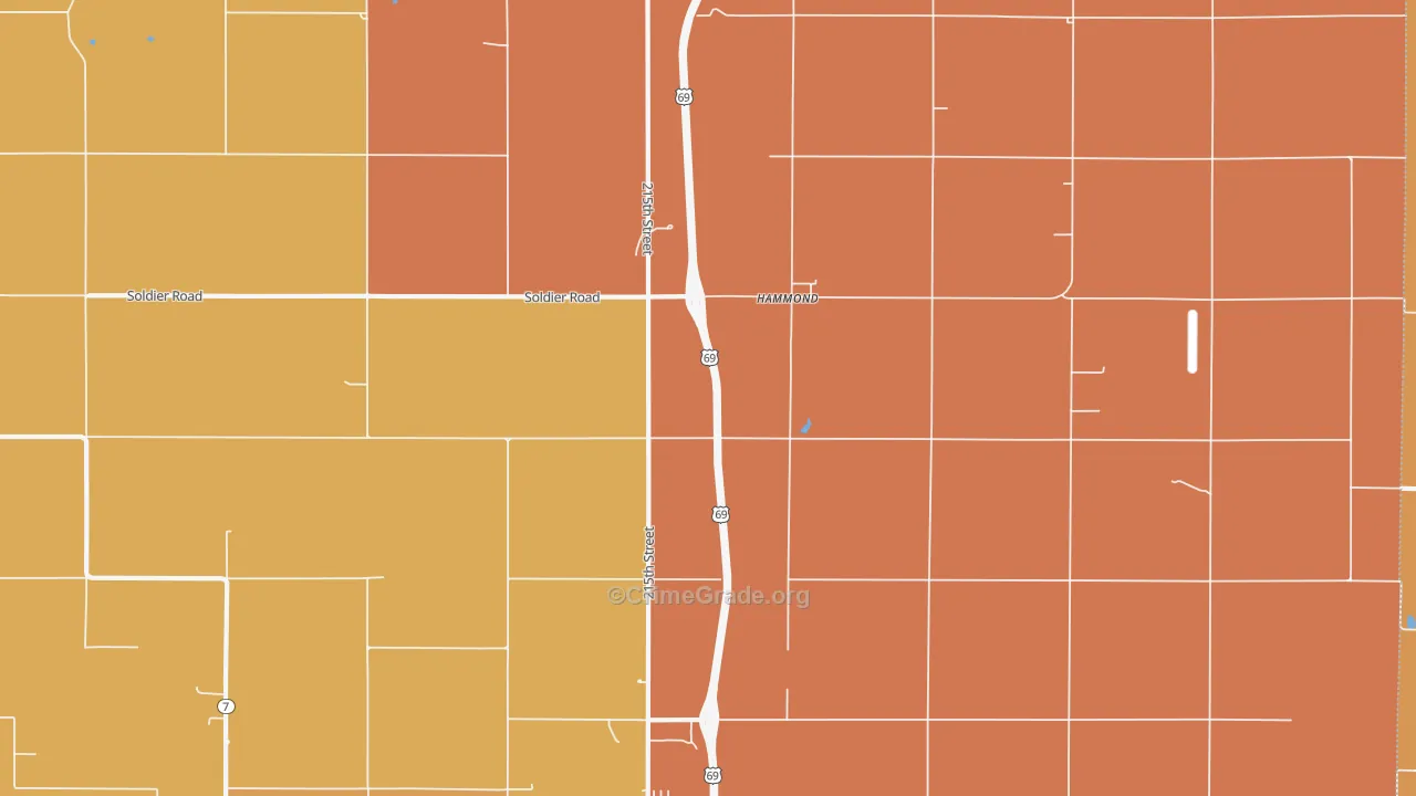 Hammond, KS Map of Murder Rates