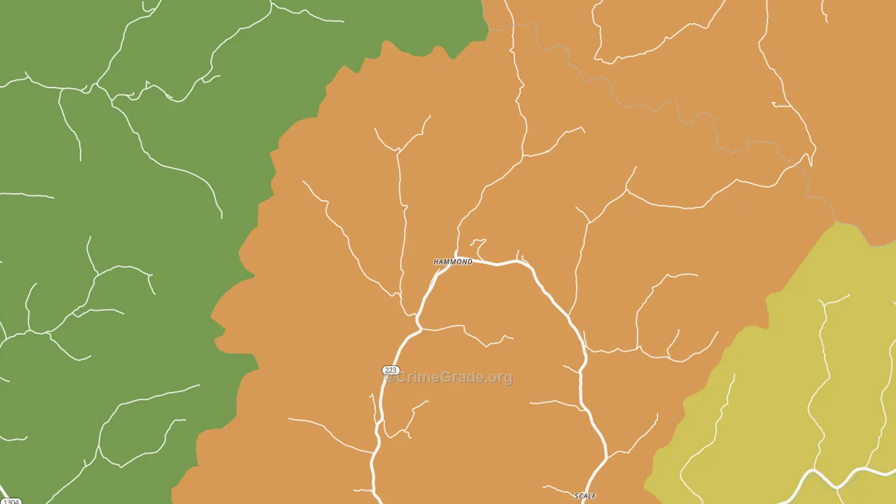 Hammond, KY Map of Murder Rates