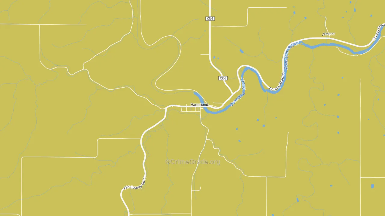 Hammond, MN Map of Murder Rates