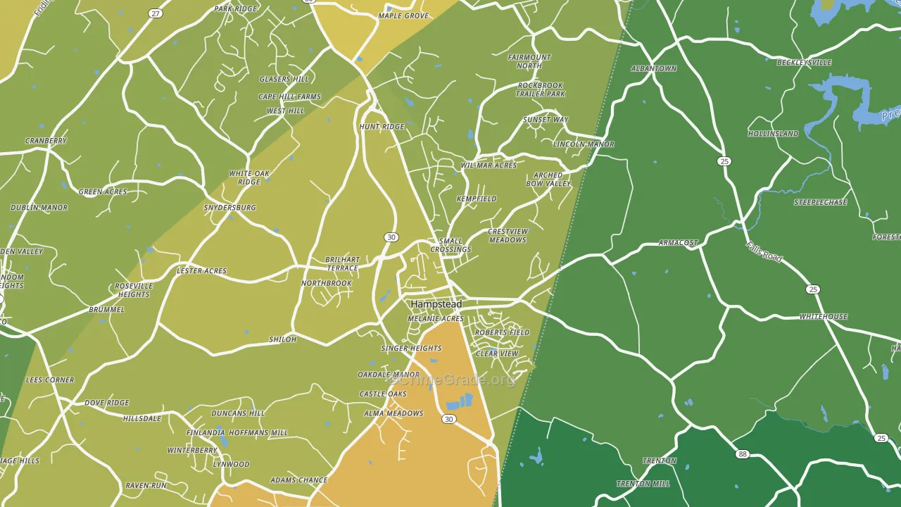 Hampstead, MD Map of Murder Rates