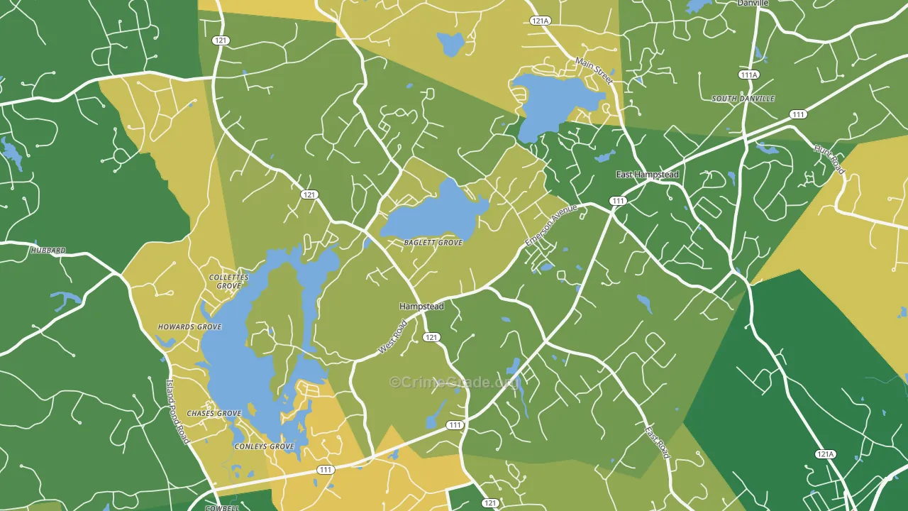 Hampstead, NH Map of Murder Rates
