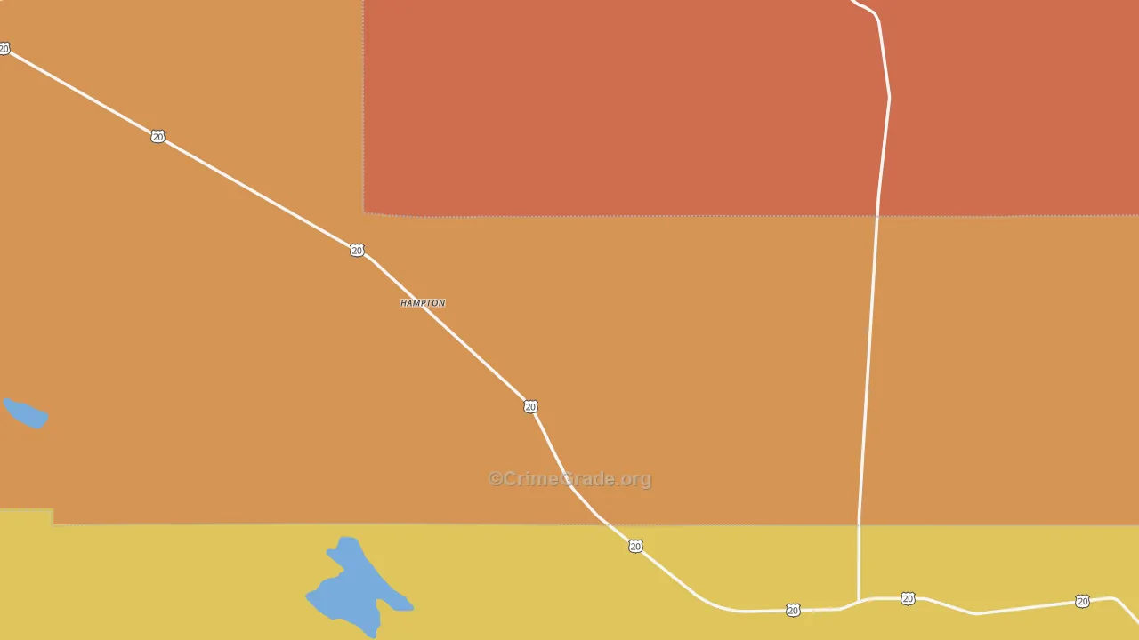 Hampton, OR Map of Murder Rates