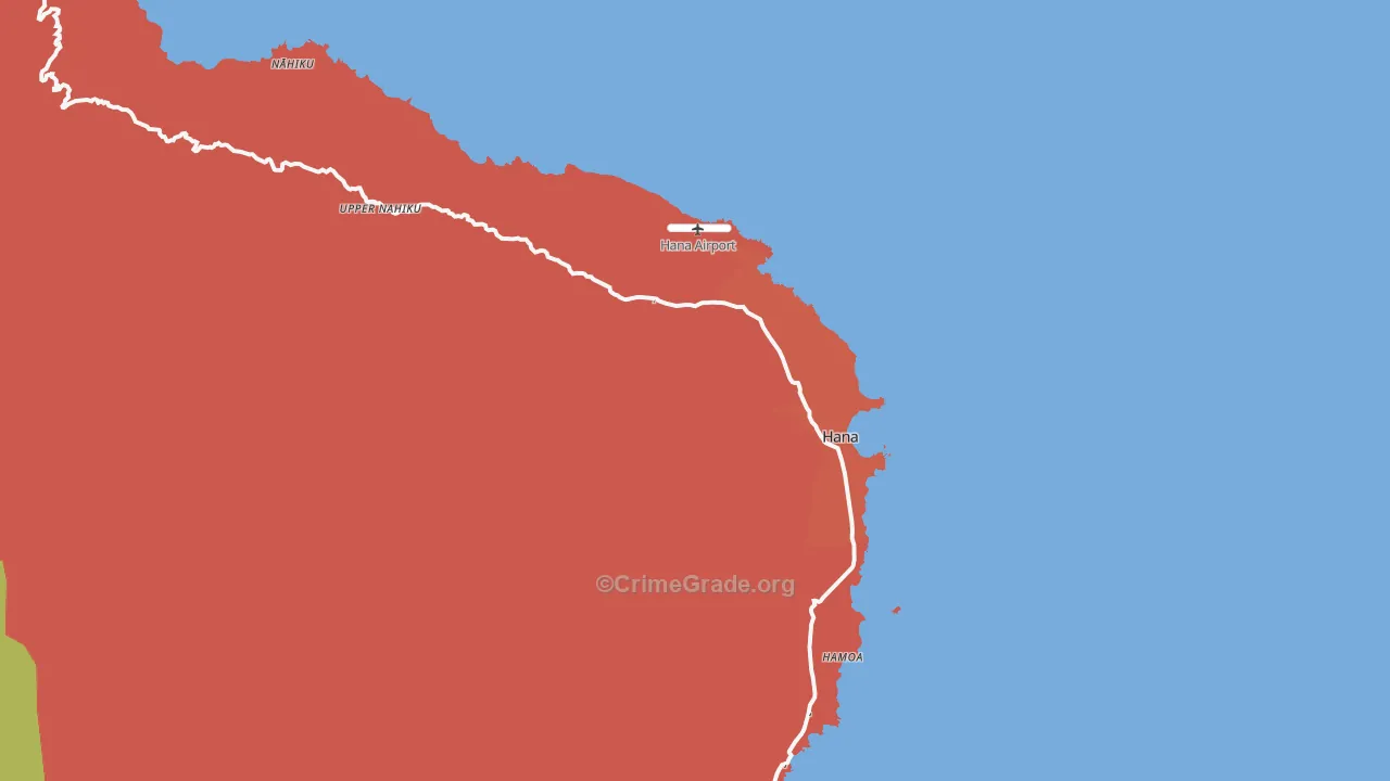 Hana, HI Map of Murder Rates