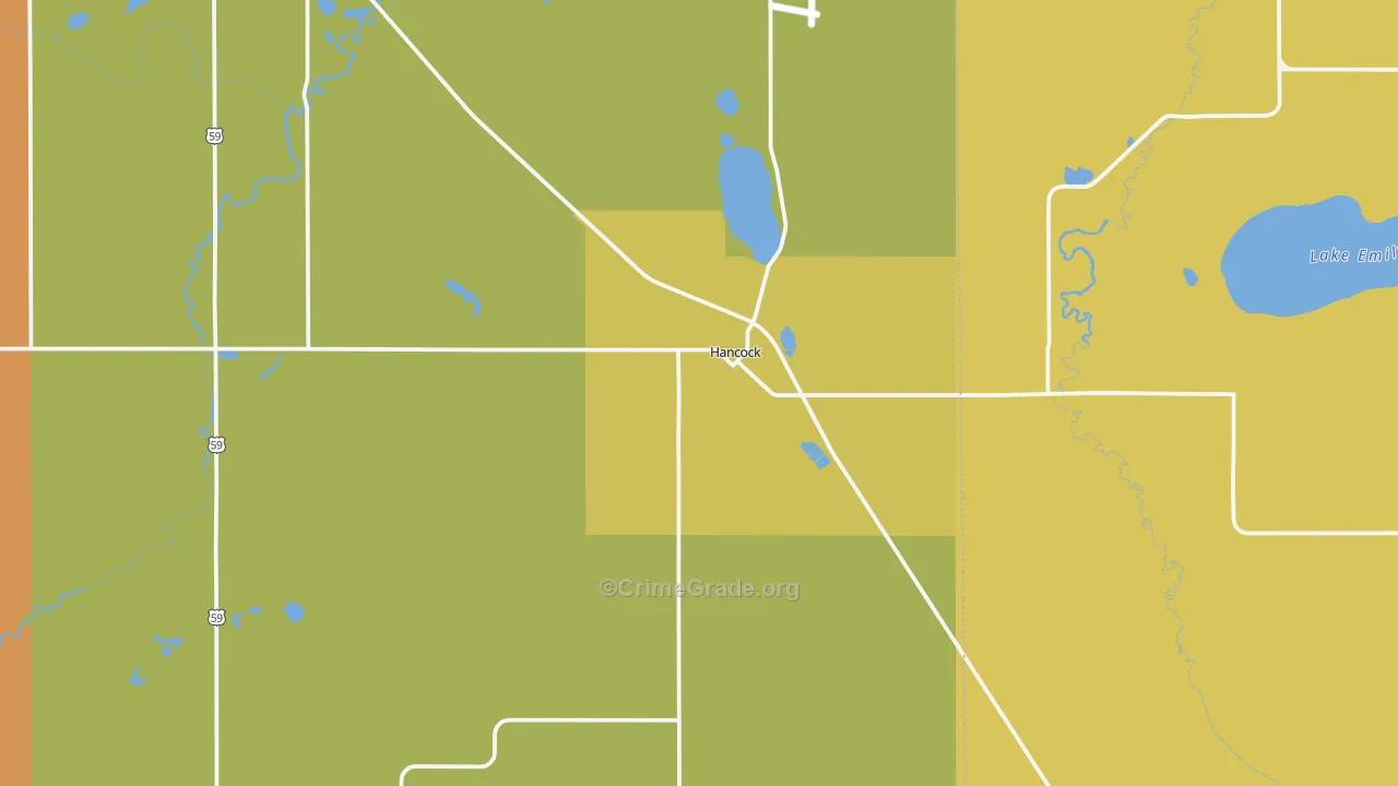 Hancock, MN Map of Murder Rates