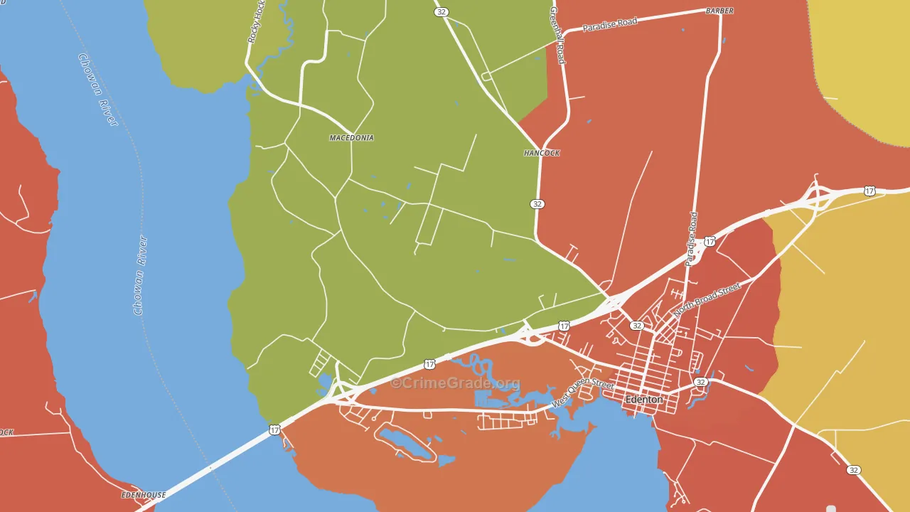 Hancock, NC Map of Murder Rates