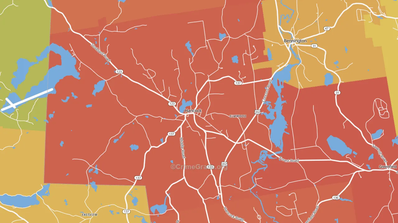 Hancock, NH Map of Murder Rates