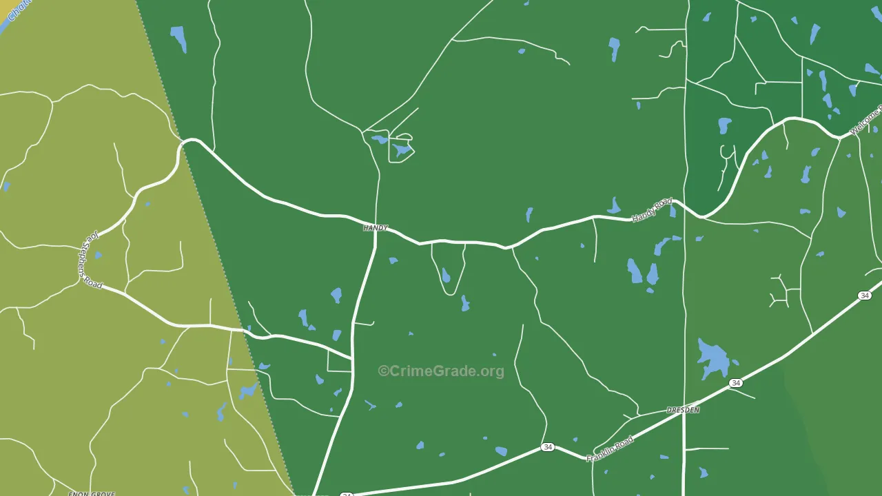Handy, GA Map of Murder Rates