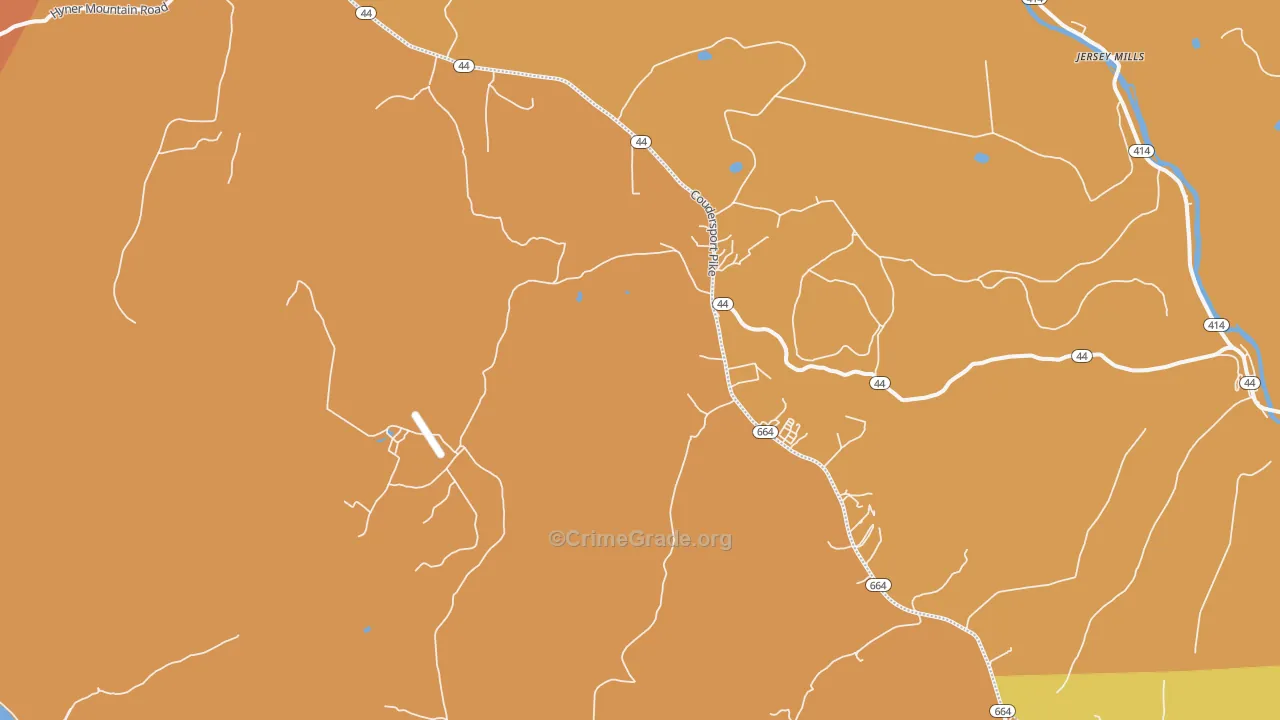 Haneyville, PA Map of Murder Rates