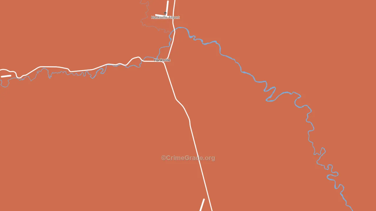 Hanksville, UT Map of Murder Rates