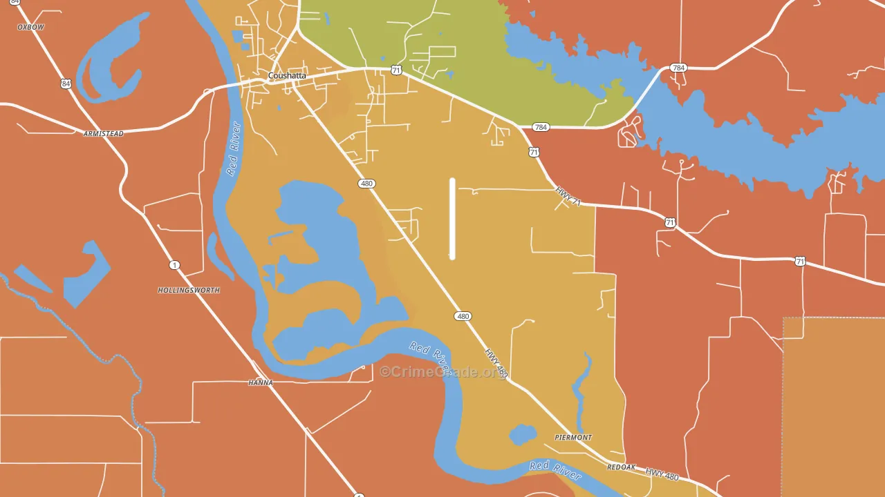 Hanna, LA Map of Murder Rates