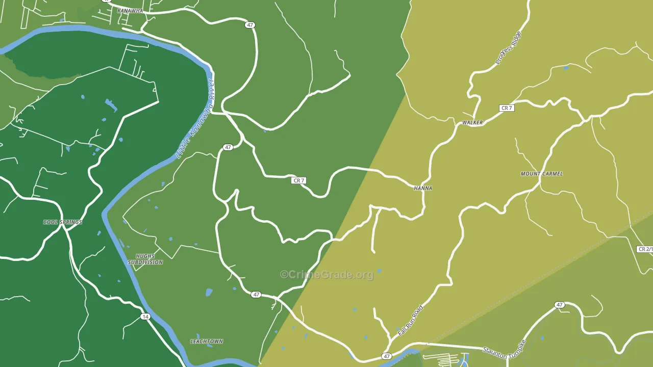 Hanna, WV Map of Murder Rates
