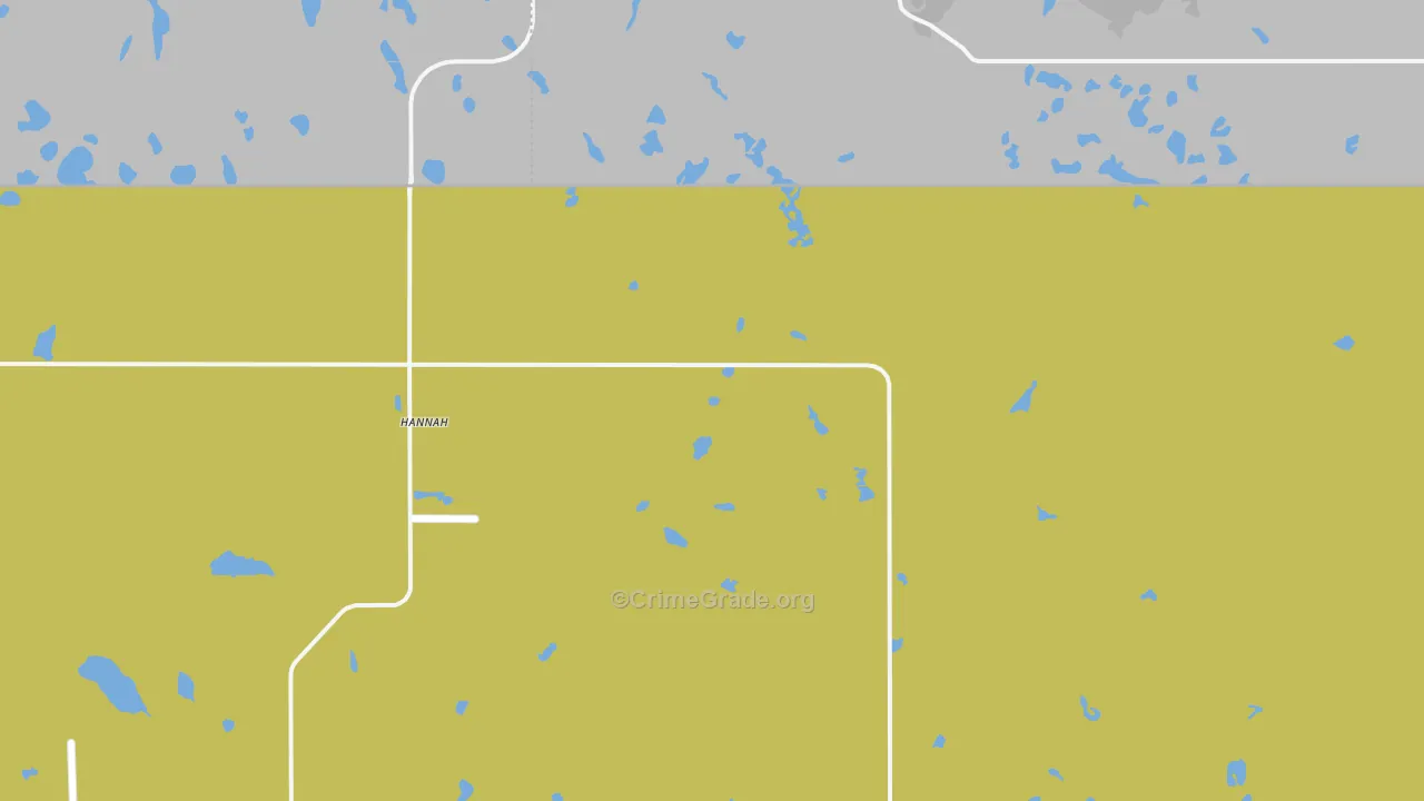 Hannah, ND Map of Murder Rates