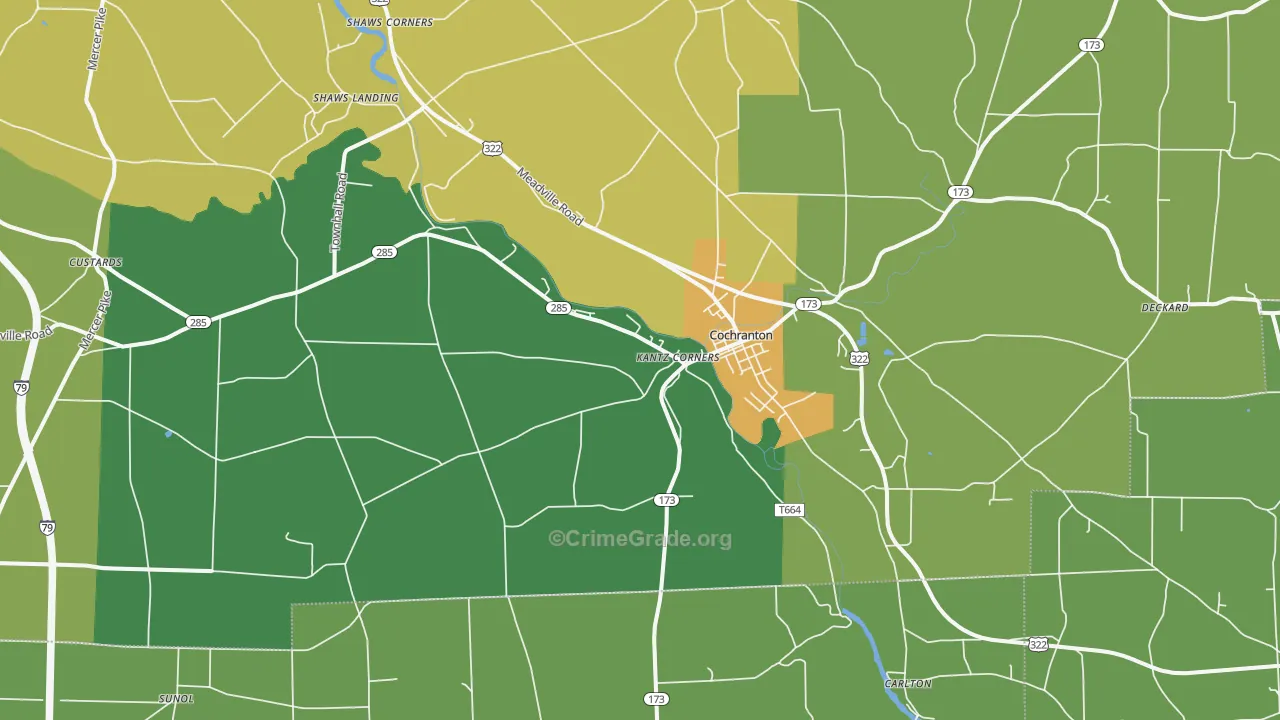 Hannasville, PA Map of Murder Rates