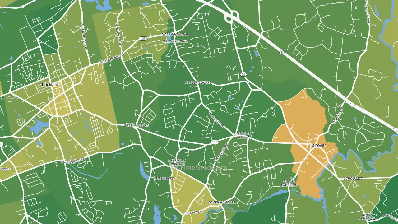 Hanover, MA Map of Murder Rates