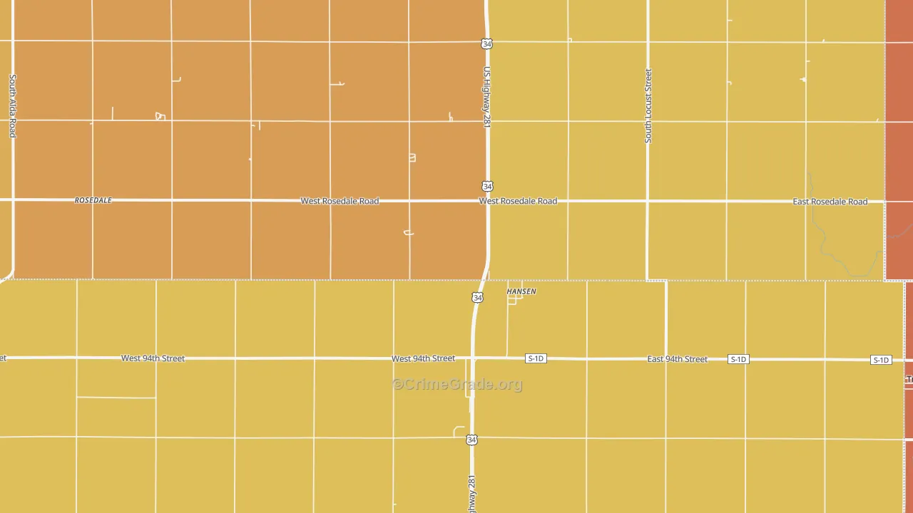 Hansen, NE Map of Murder Rates