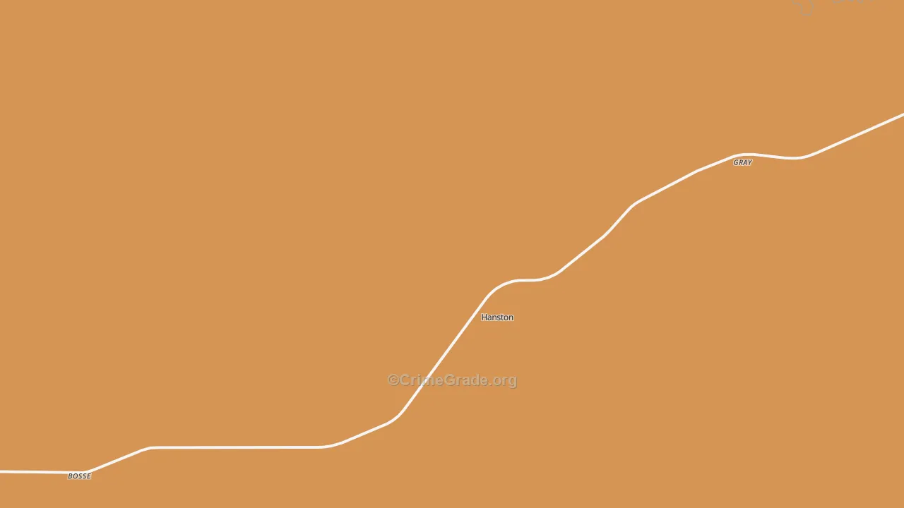 Hanston, KS Map of Murder Rates