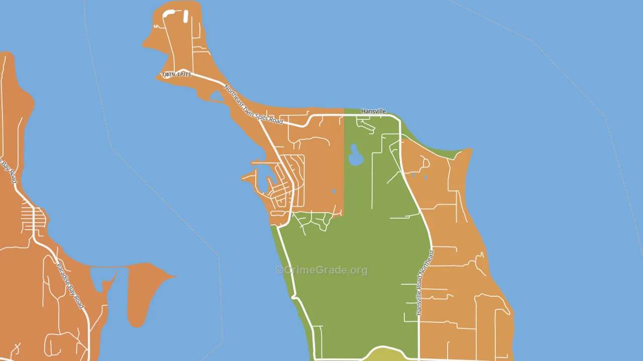 Hansville, WA Map of Murder Rates