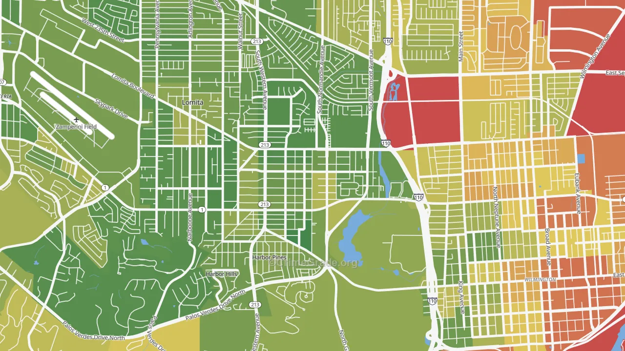 Harbor City, CA Map of Murder Rates