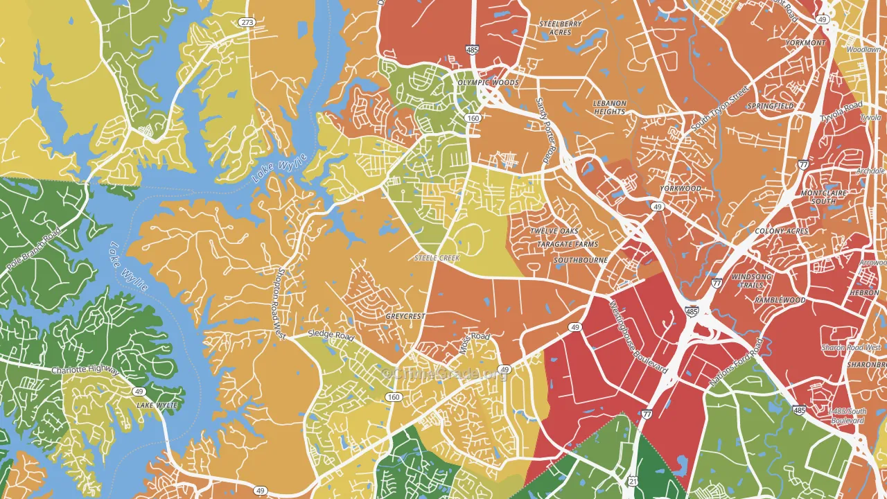 Harbor House, Charlotte, NC Map of Murder Rates