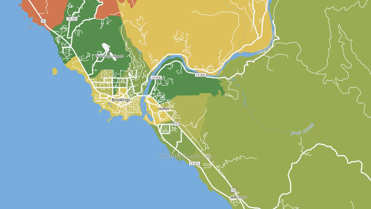Harbor, OR Map of Murder Rates