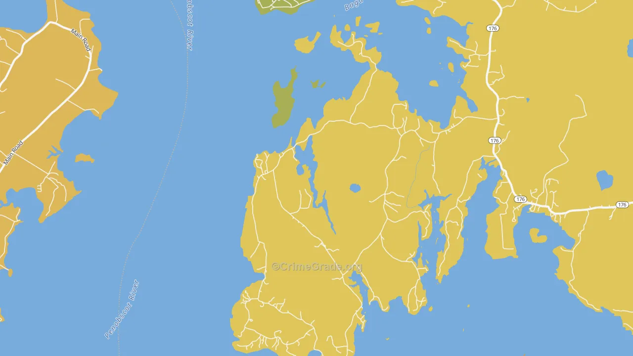 Harborside, ME Map of Murder Rates