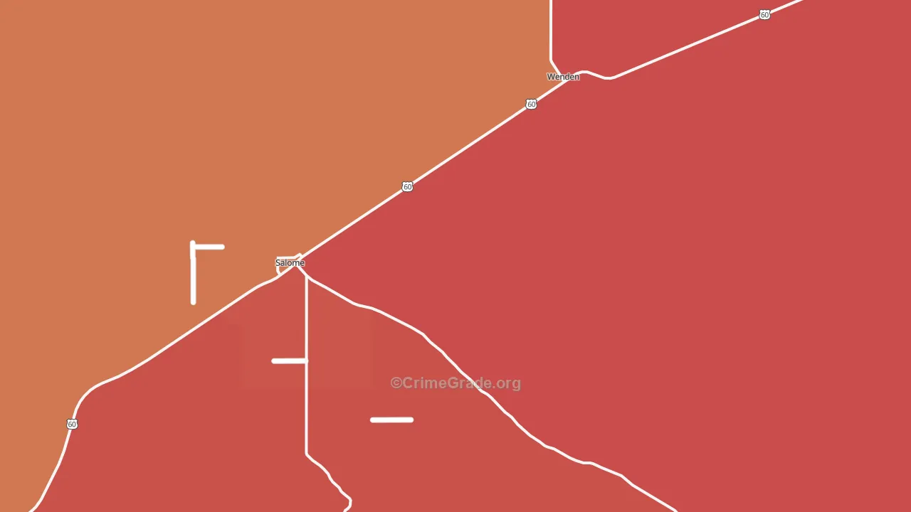 Harcuvar, AZ Map of Murder Rates