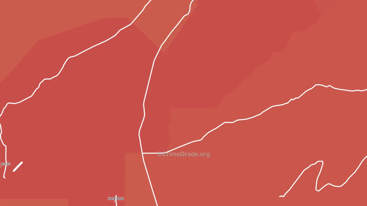 Hard Rocks, AZ Map of Murder Rates