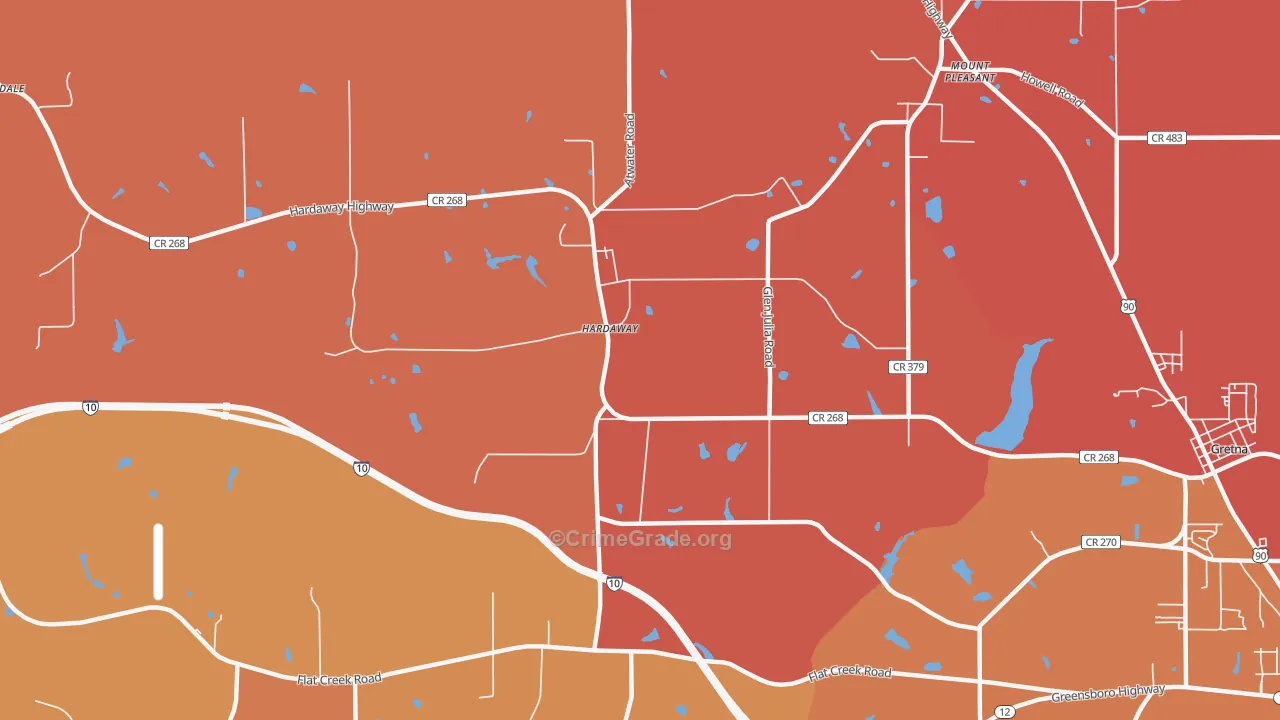 Hardaway, FL Map of Murder Rates