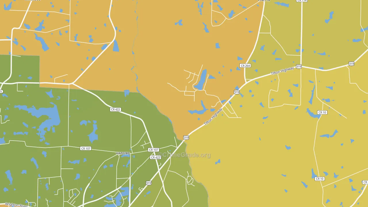 Harding, GA Map of Murder Rates