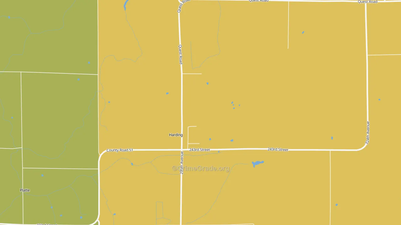 Harding, MN Map of Murder Rates