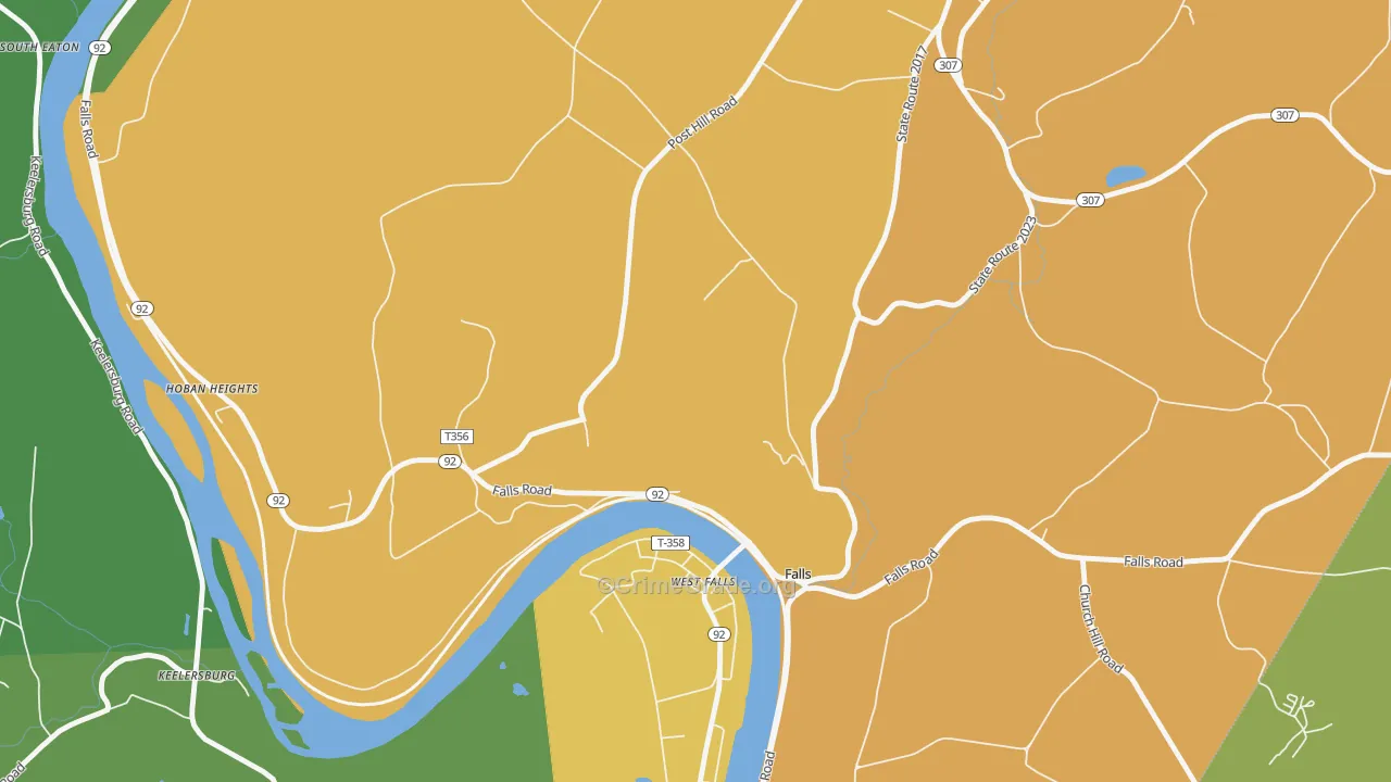 Harding, PA Map of Murder Rates