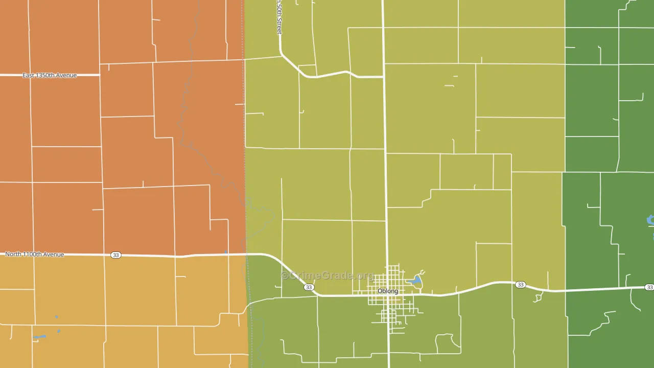 Hardinville, IL Map of Murder Rates