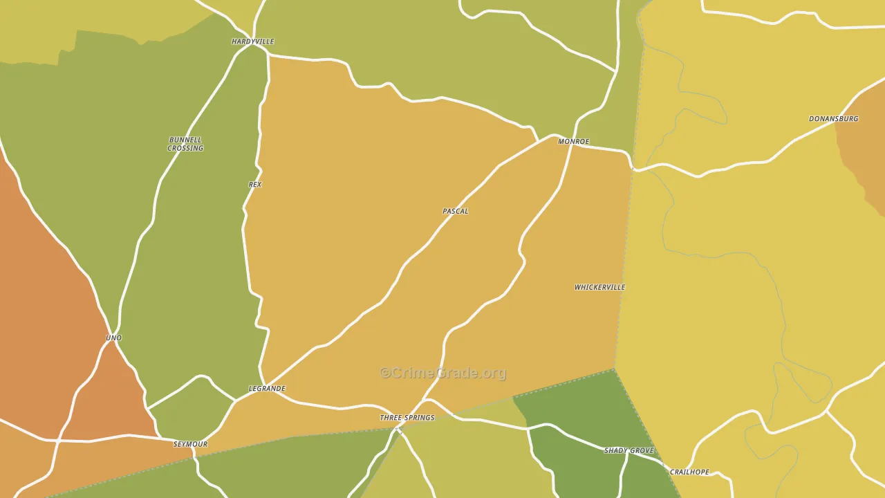 Hardyville, KY Map of Murder Rates