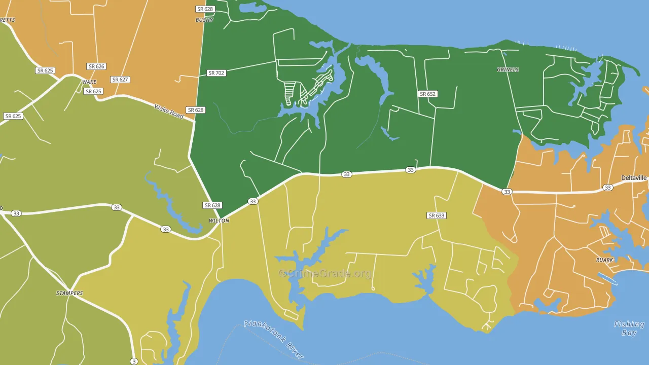 Hardyville, VA Map of Murder Rates