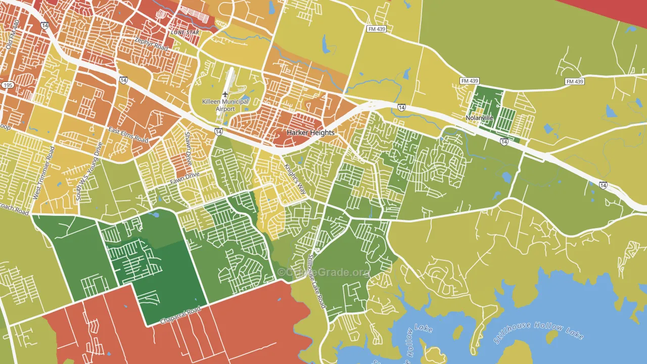 Harker Heights, TX Map of Murder Rates