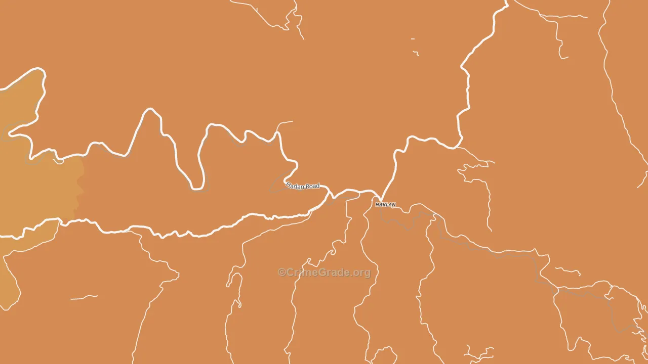 Harlan, OR Map of Murder Rates