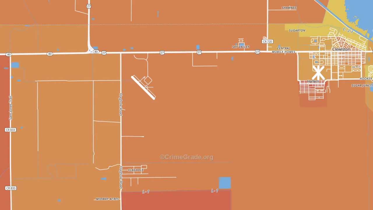Harlem, FL Map of Murder Rates