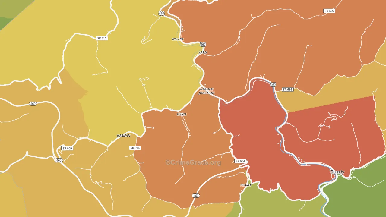 Harman Junction, VA Map of Murder Rates