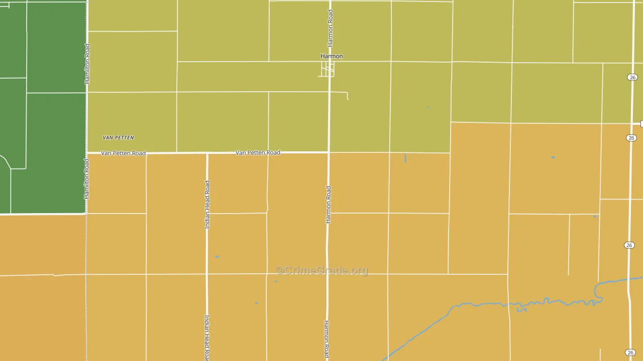 Harmon, IL Map of Murder Rates