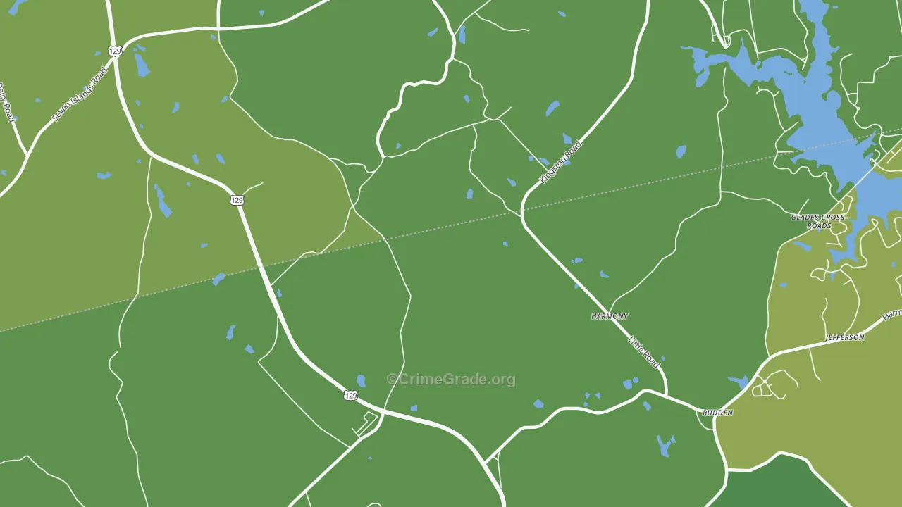 Harmony, GA Map of Murder Rates