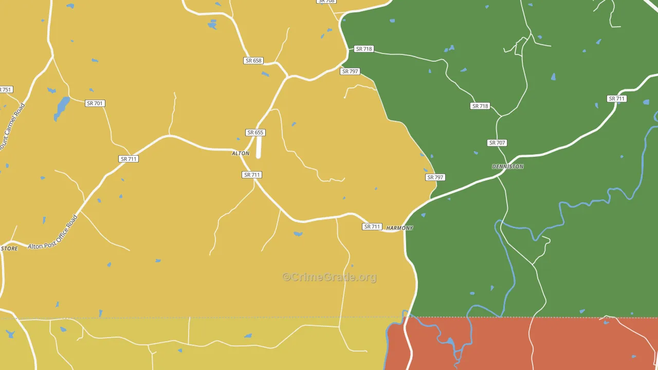 Harmony, VA Map of Murder Rates