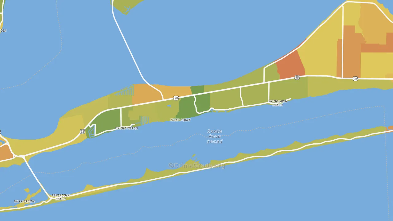 Harold, FL Map of Murder Rates
